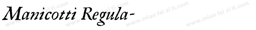 Manicotti Regula字体转换